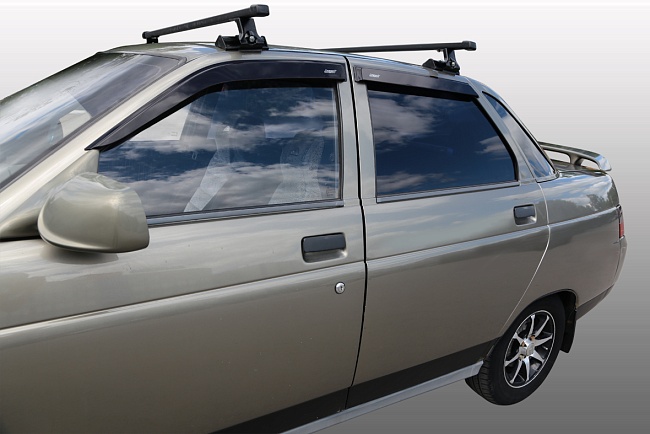 Дефлекторы Lada Priora 07-18/Lada 2110/2112 95-14 седан/хетчбек, нак., 4шт