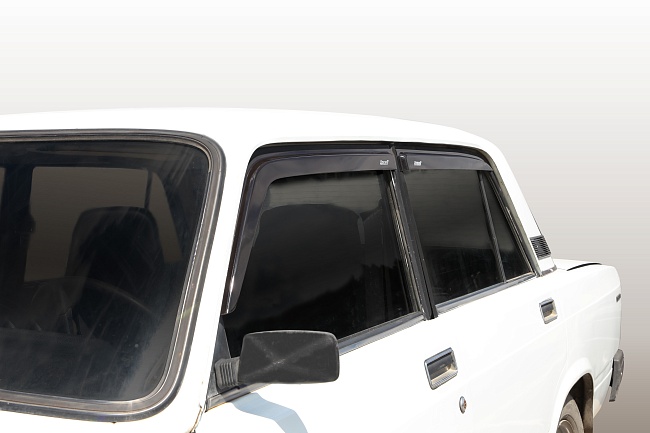 Дефлекторы Lada 2105/2107 80-12 седан, нак., неломающиеся, 4шт МП