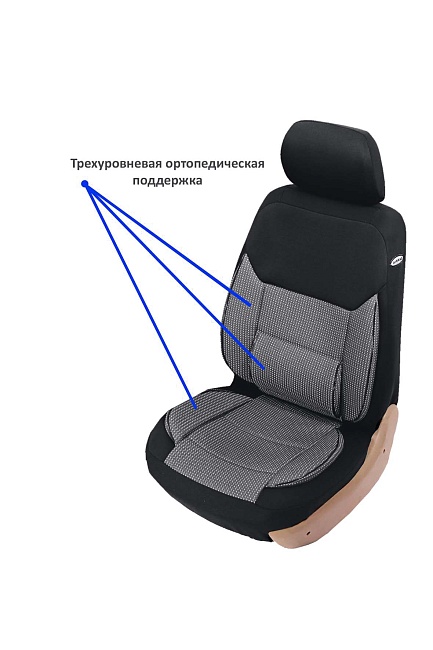 Авточехол SENATOR Жаккард California /серый/, M