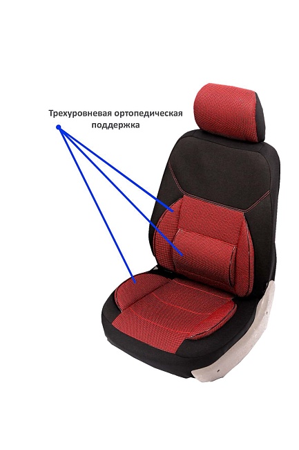 Авточехол SENATOR Жаккард New Jersey /красный/, M