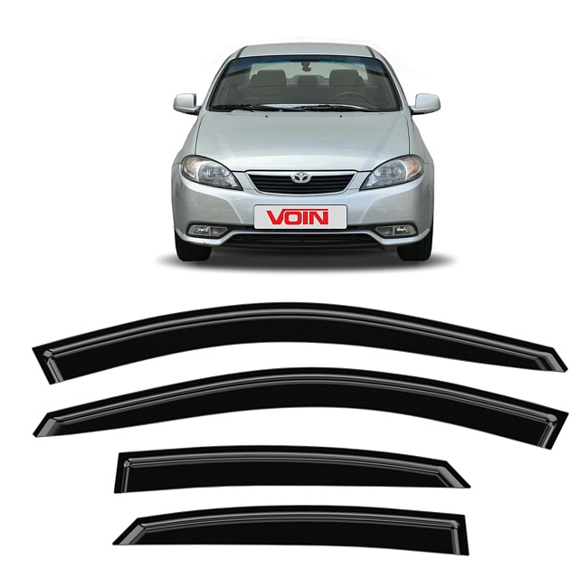 Дефлекторы VOIN Daewoo Gentra 13-15 седан, нак., 4шт